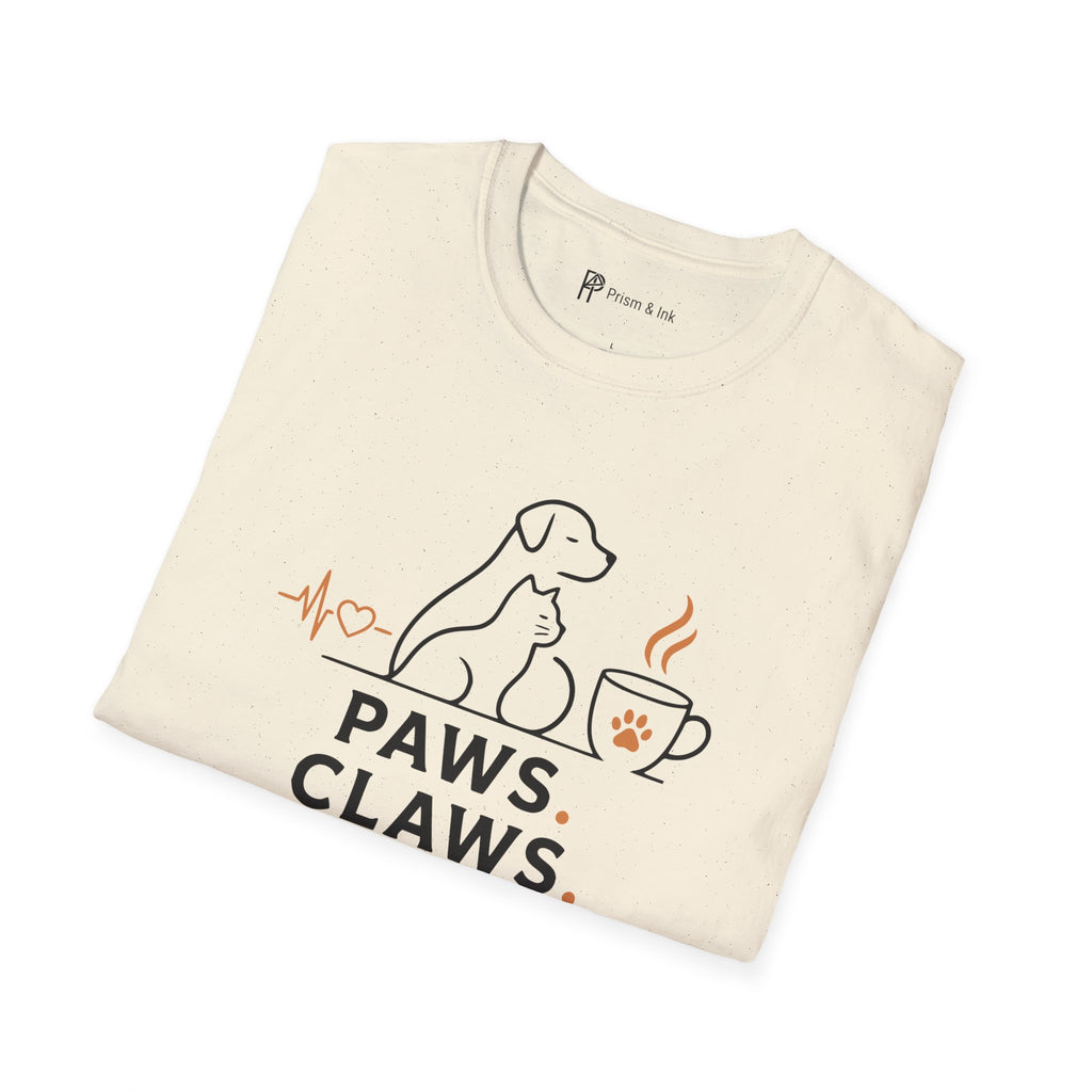 Paws Claws Coffee Pet Lover T-Shirt