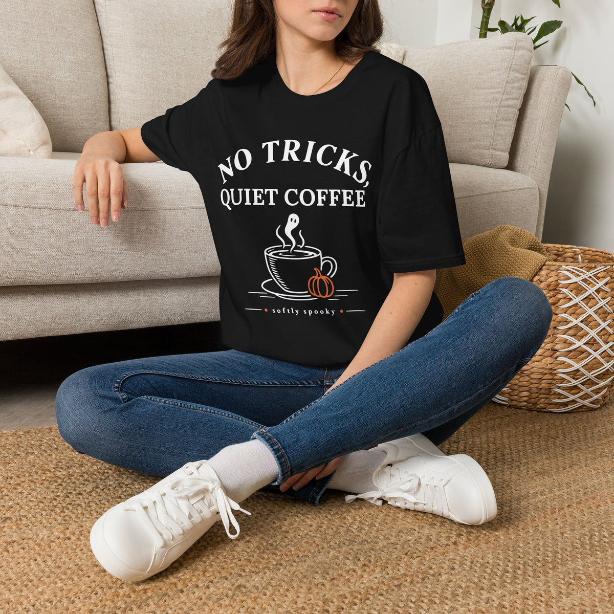 No Tricks Quiet Coffee Halloween T-Shirt