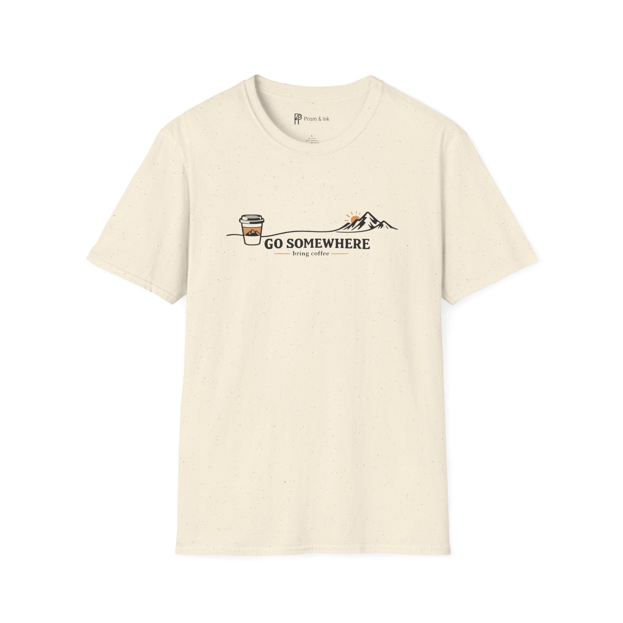 Go Somewhere Mountain Peak Expedition Coffee T-Shirt