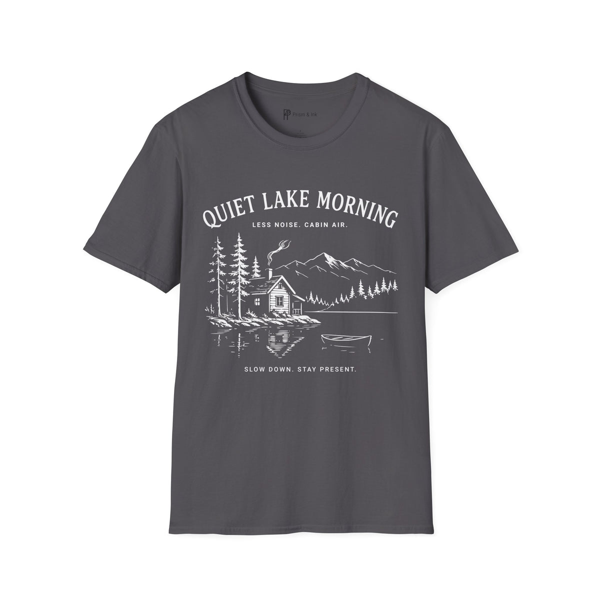 Quiet Lake Morning Cabin T-Shirt