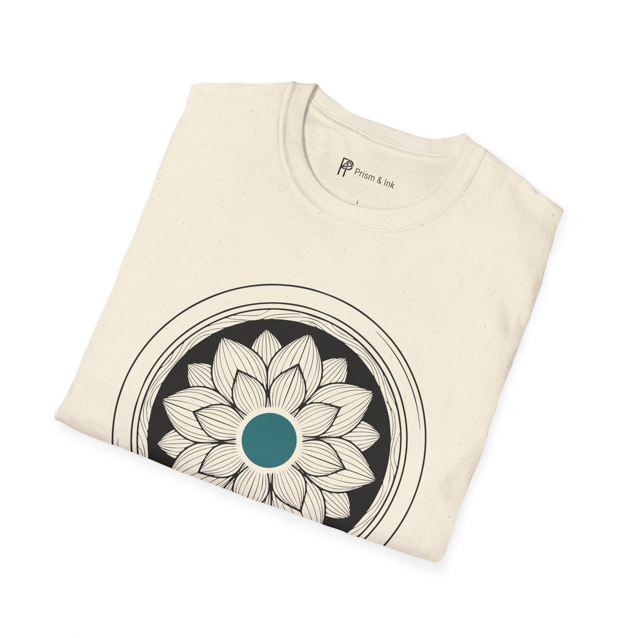 Caffeine Bloom T-Shirt — Mandala Lotus Coffee Cup Silhouette