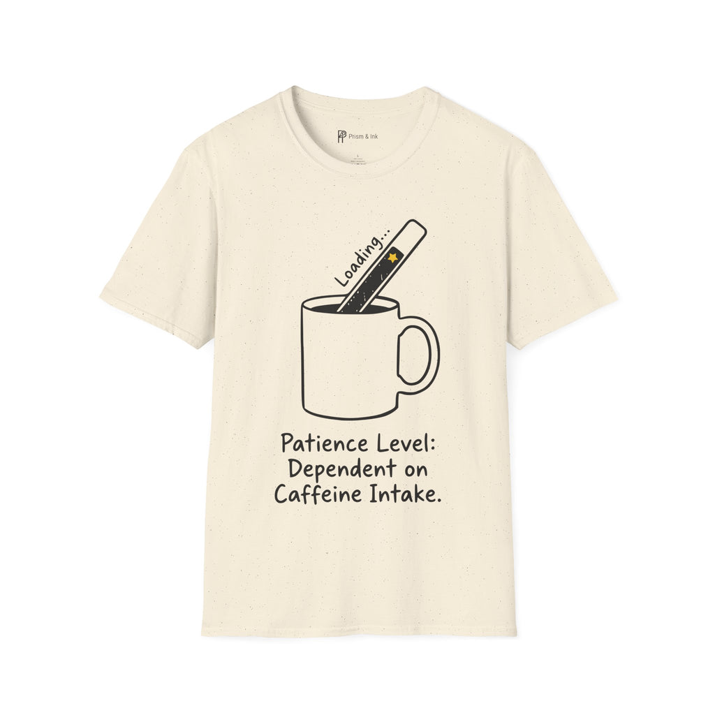Caffeine Intake T-Shirt — Loading Progress Bar and Mug Graph