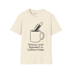 Caffeine Intake T-Shirt — Loading Progress Bar and Mug Graph