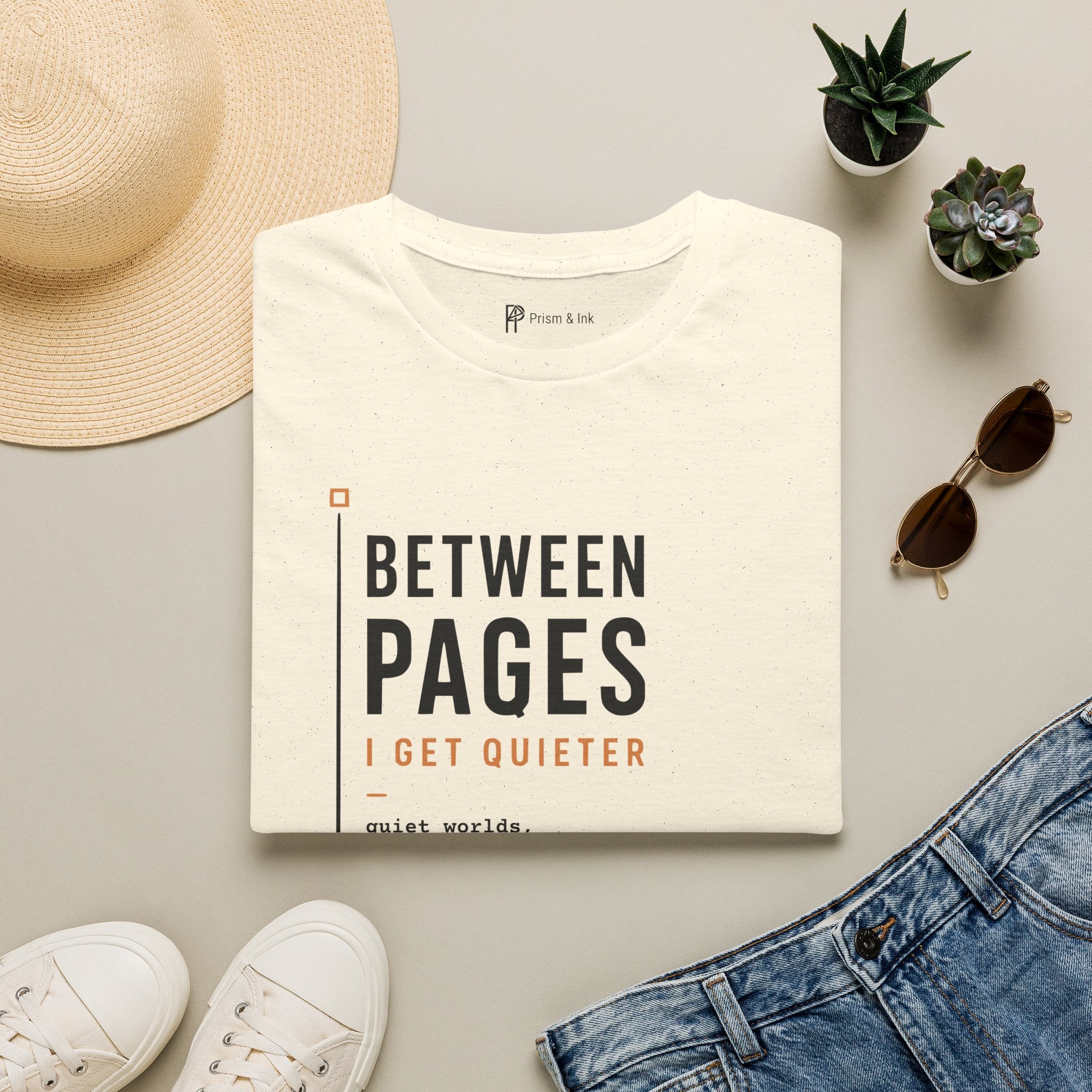 Between Pages I Get Quieter Book Lover Introvert T-Shirt