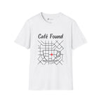 Café Found T-Shirt — Urban Map Grid and Cup Graph
