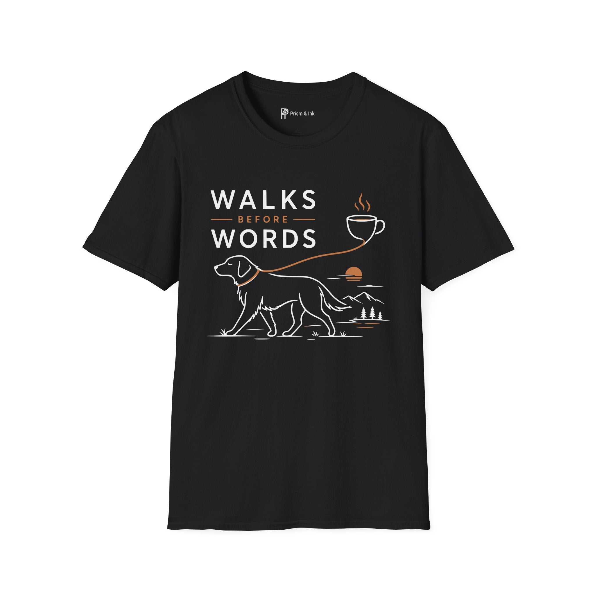 Walks Before Words Dog Coffee T-Shirt