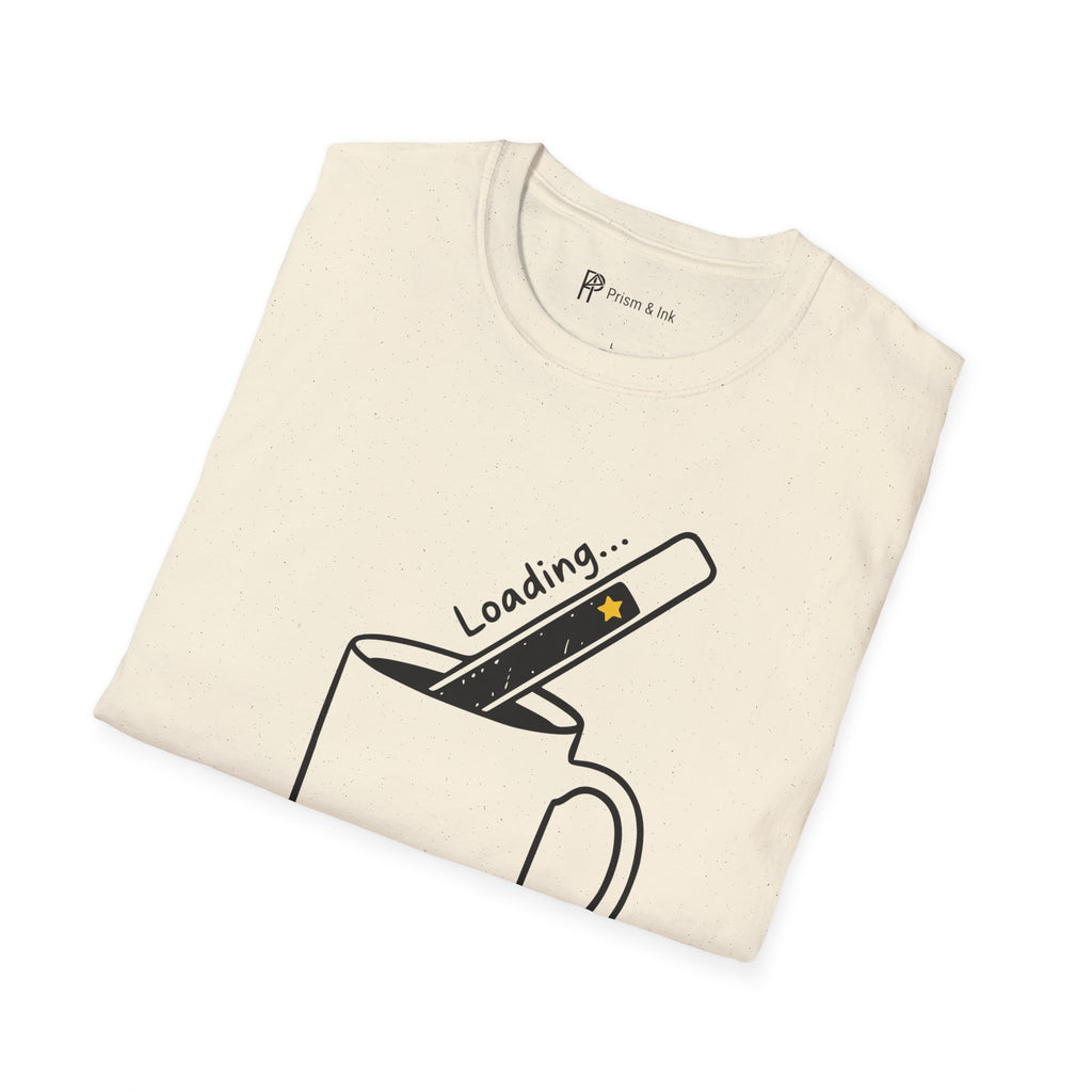 Caffeine Intake T-Shirt — Loading Progress Bar and Mug Graph