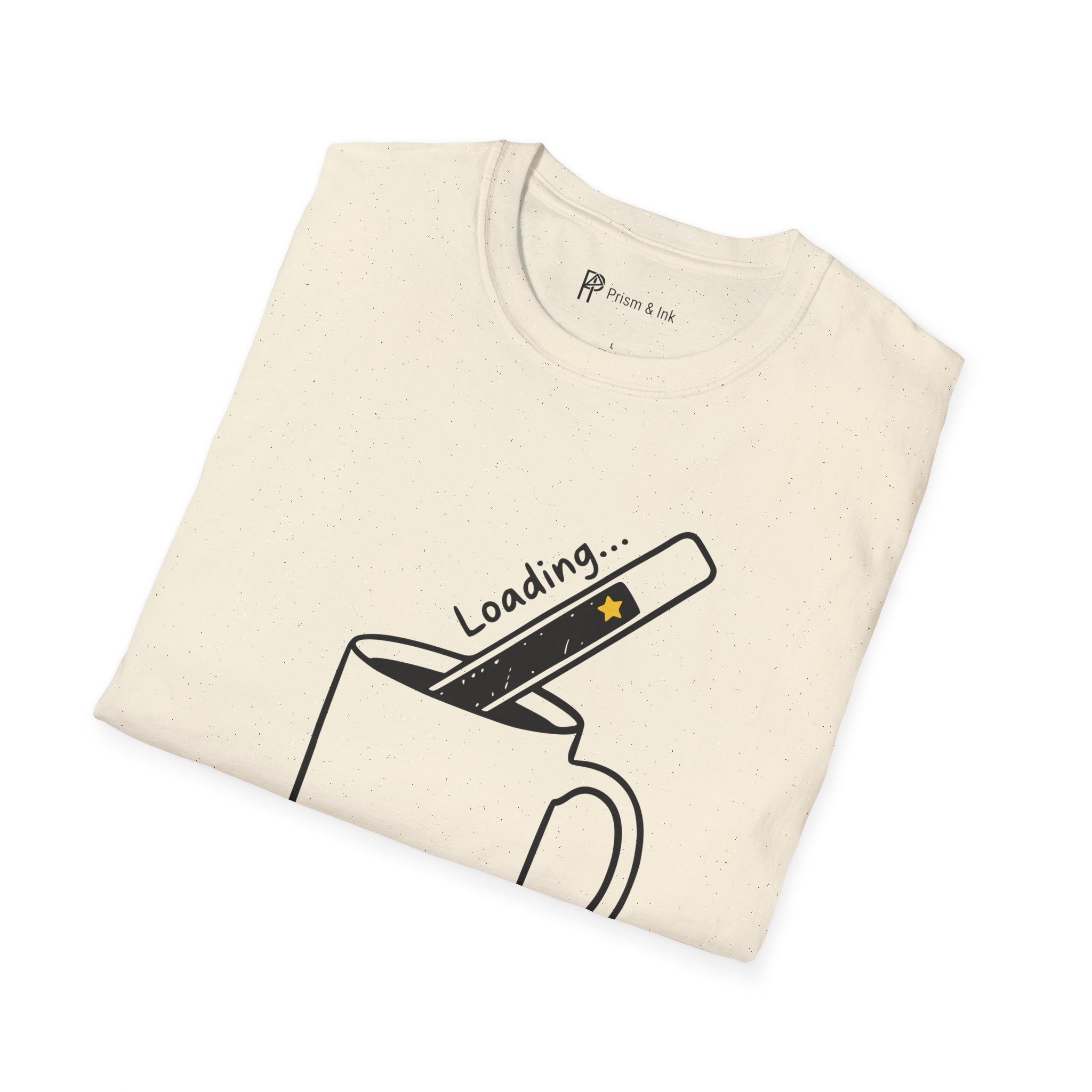 Caffeine Intake T-Shirt — Loading Progress Bar and Mug Graph