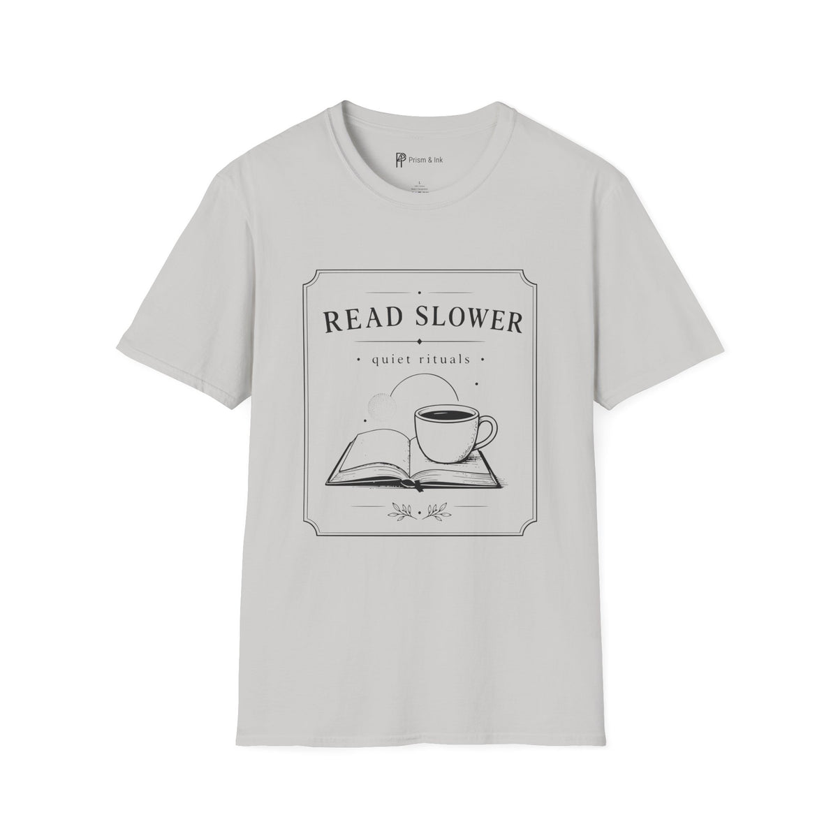 Read Slower Quiet Rituals Coffee Reading T-Shirt