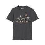 Keep It Going Powered By Coffee Heartbeat T-Shirt