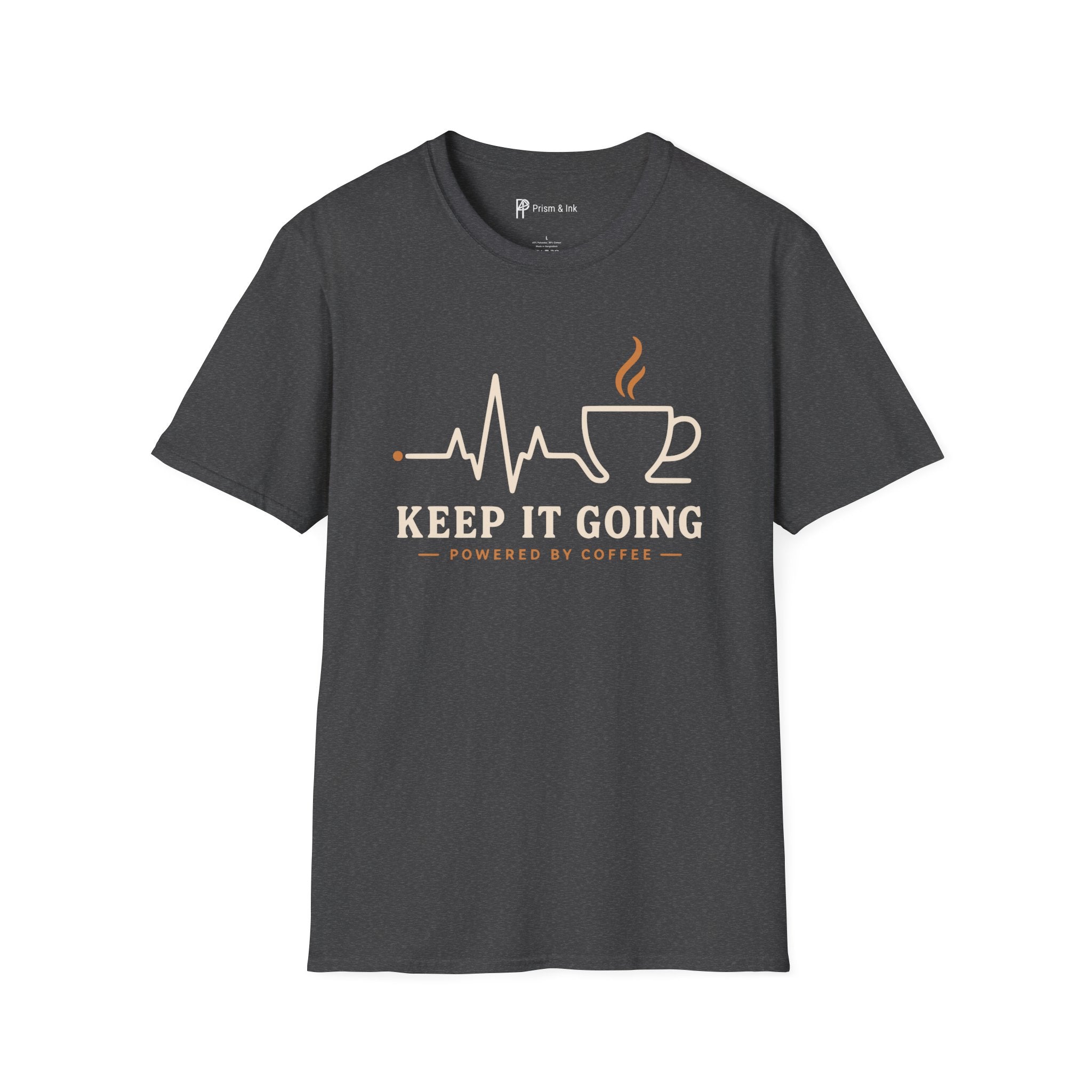 Keep It Going Powered By Coffee Heartbeat T-Shirt