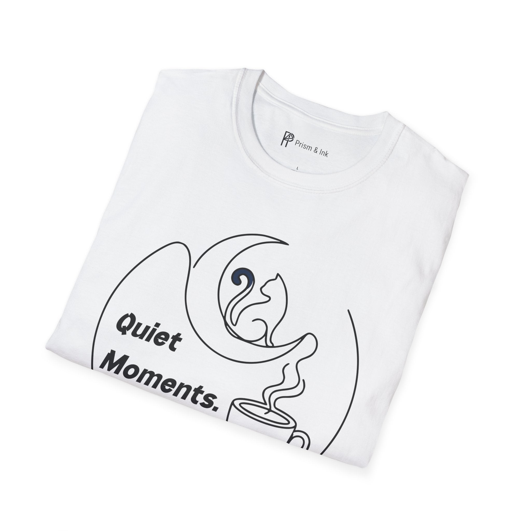 Quiet Moments Cat & Moon Coffee T-Shirt