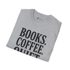 Books Coffee Quiet Minimalist Introvert T-Shirt