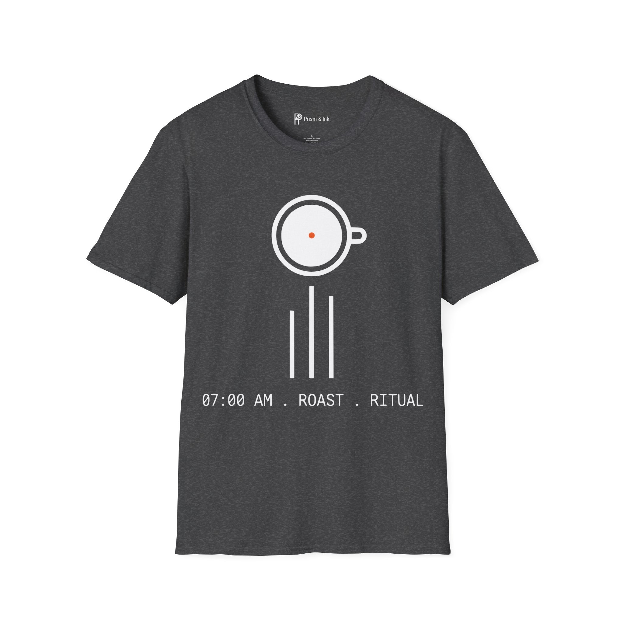 07:00 AM Roast Ritual T-Shirt — Minimal Coffee Cup Graphic