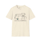 Road Trip Essentials Camper Van & Pour Over Coffee T-Shirt