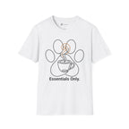 Minimalist Paw and Coffee Cup T-Shirt