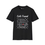 Café Found T-Shirt — Urban Map Grid and Cup Graph
