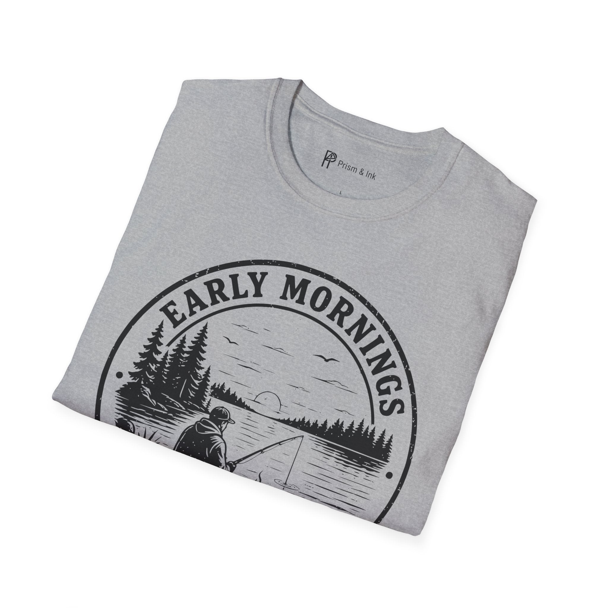 Early Mornings Coffee & Quiet Water T-Shirt