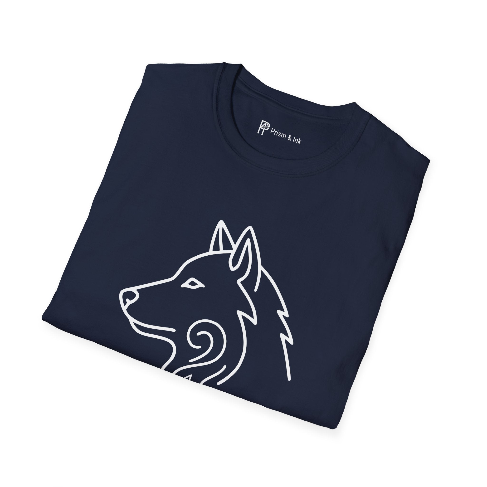 Wolf Spirit in Every Brew T-Shirt — Minimalist Campfire & Wild Coffee Silhouette