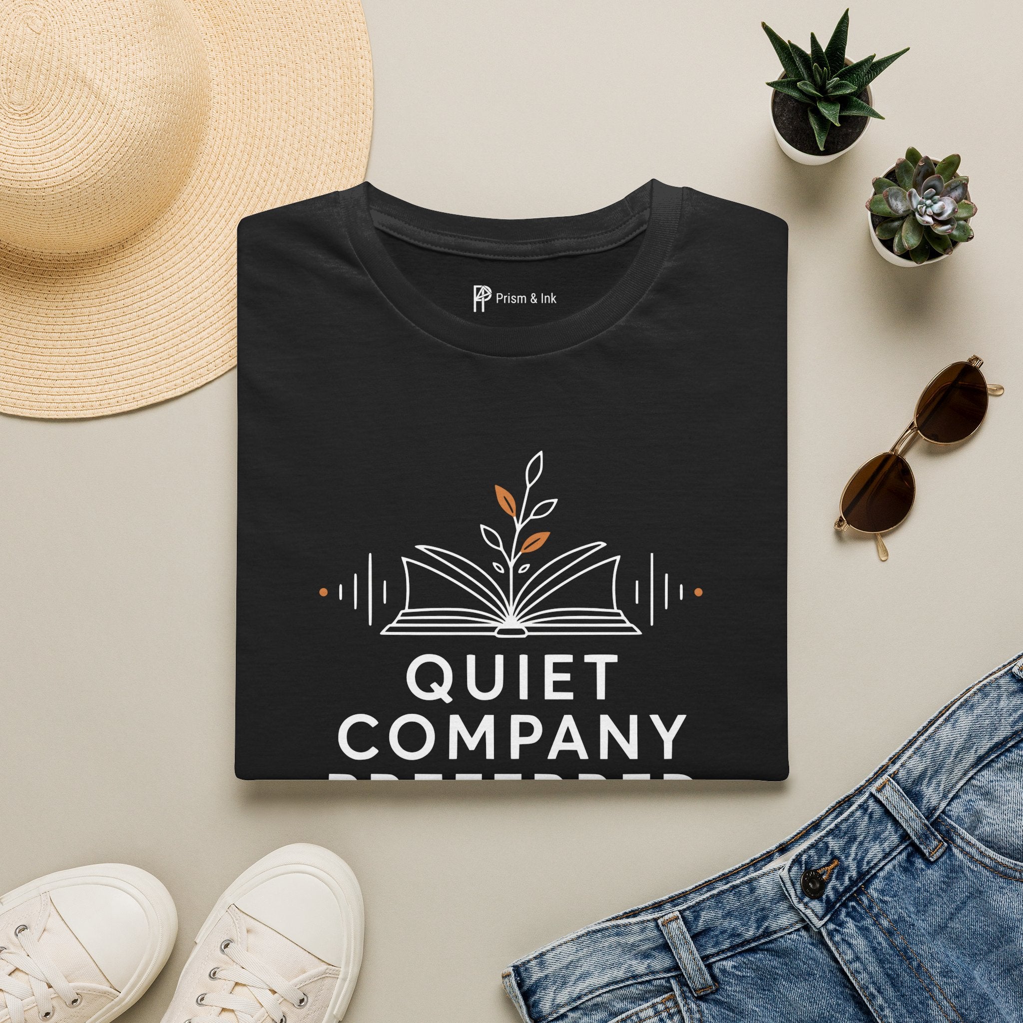 Quiet Company Preferred Book Lover Minimalist T-Shirt