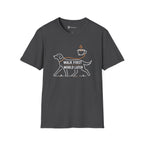 Walk First World Later Dog Coffee T-Shirt