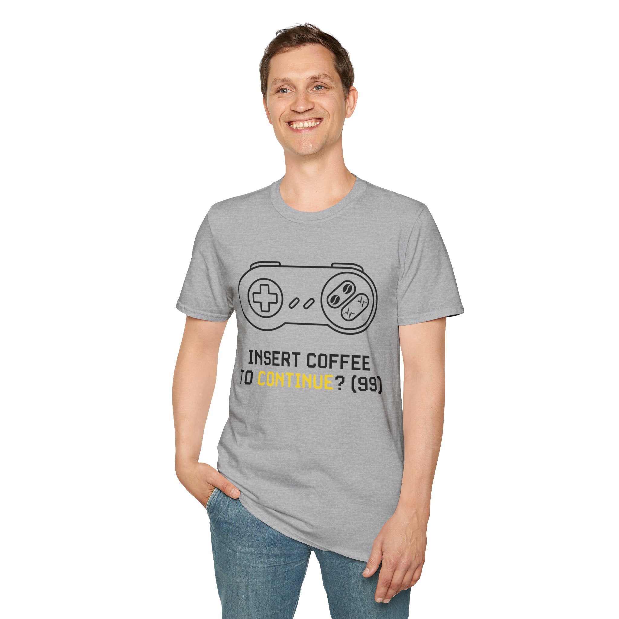 Insert Coffee to Continue Gamer T-Shirt