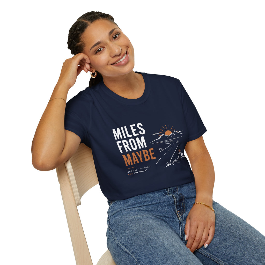 Miles From Maybe Roadtrip Coffee T-Shirt
