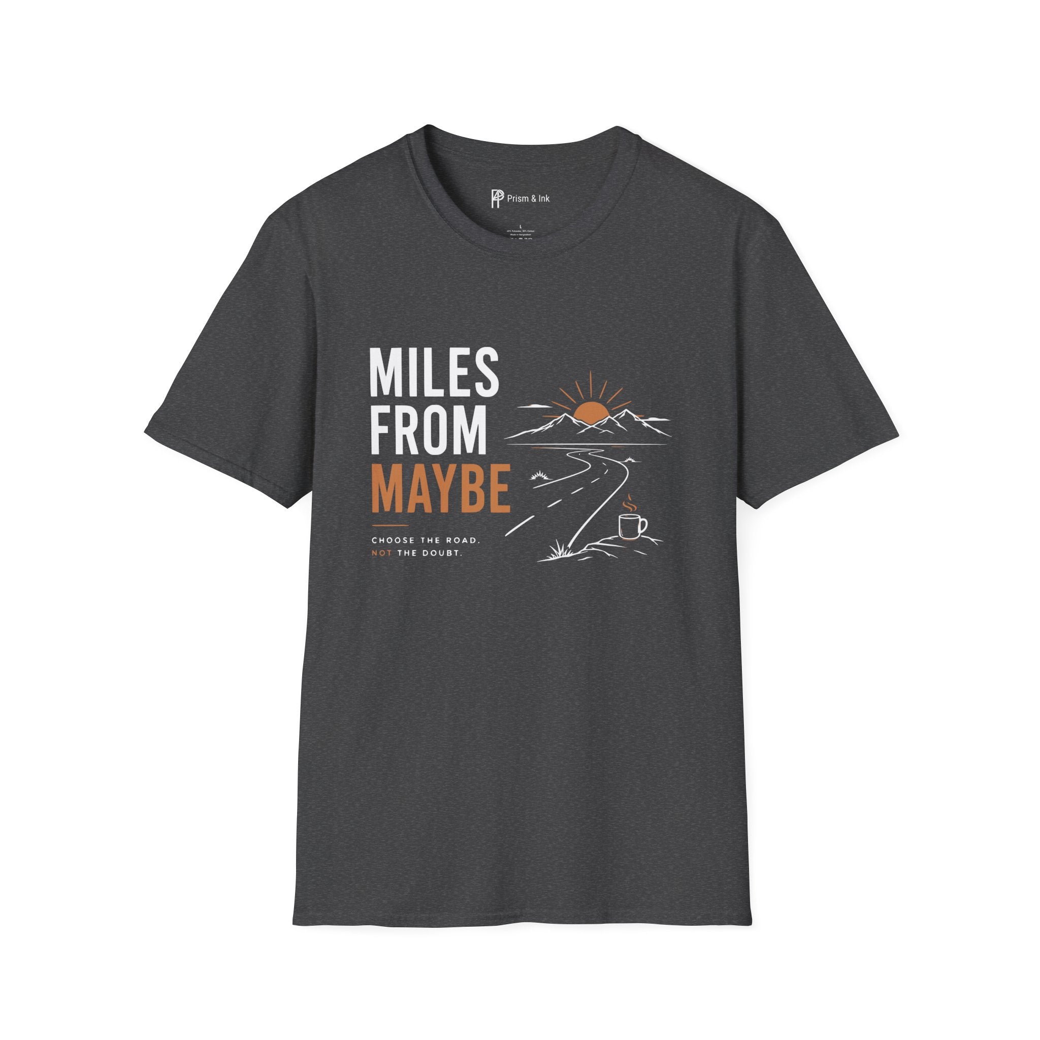 Miles From Maybe Roadtrip Coffee T-Shirt