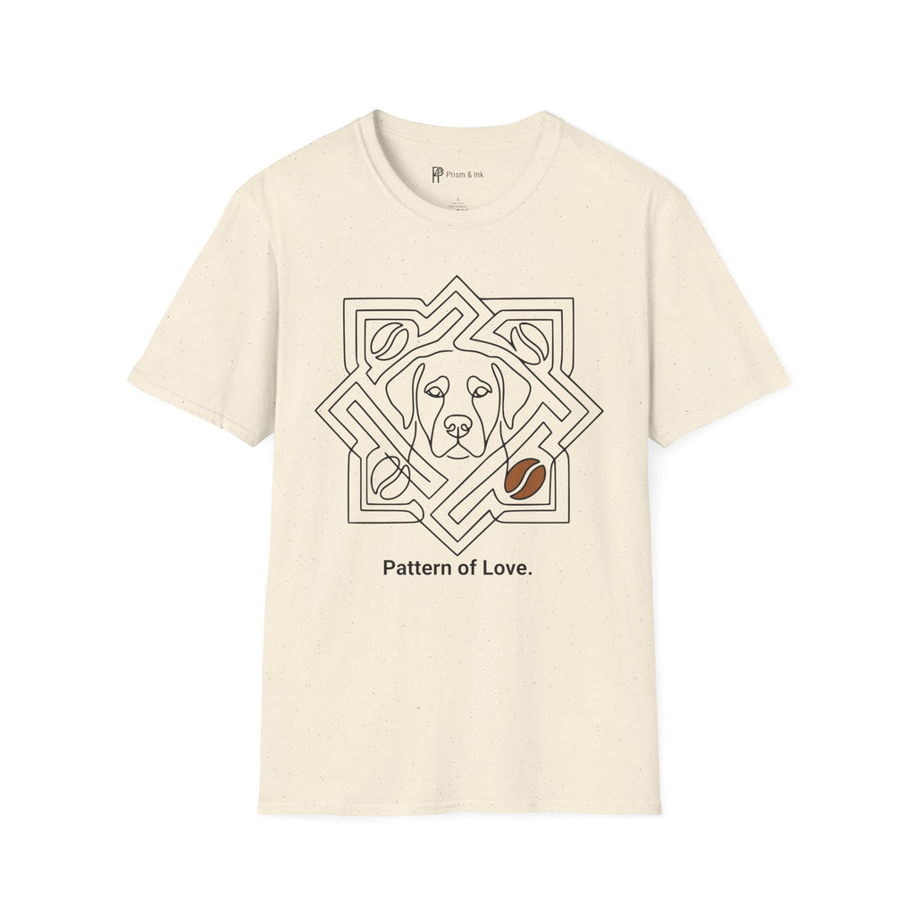 Pattern of Love Minimalist Dog & Coffee Bean T-Shirt
