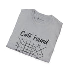 Café Found T-Shirt — Urban Map Grid and Cup Graph
