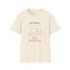 Not Social Just Selective Coffee Reading T-Shirt