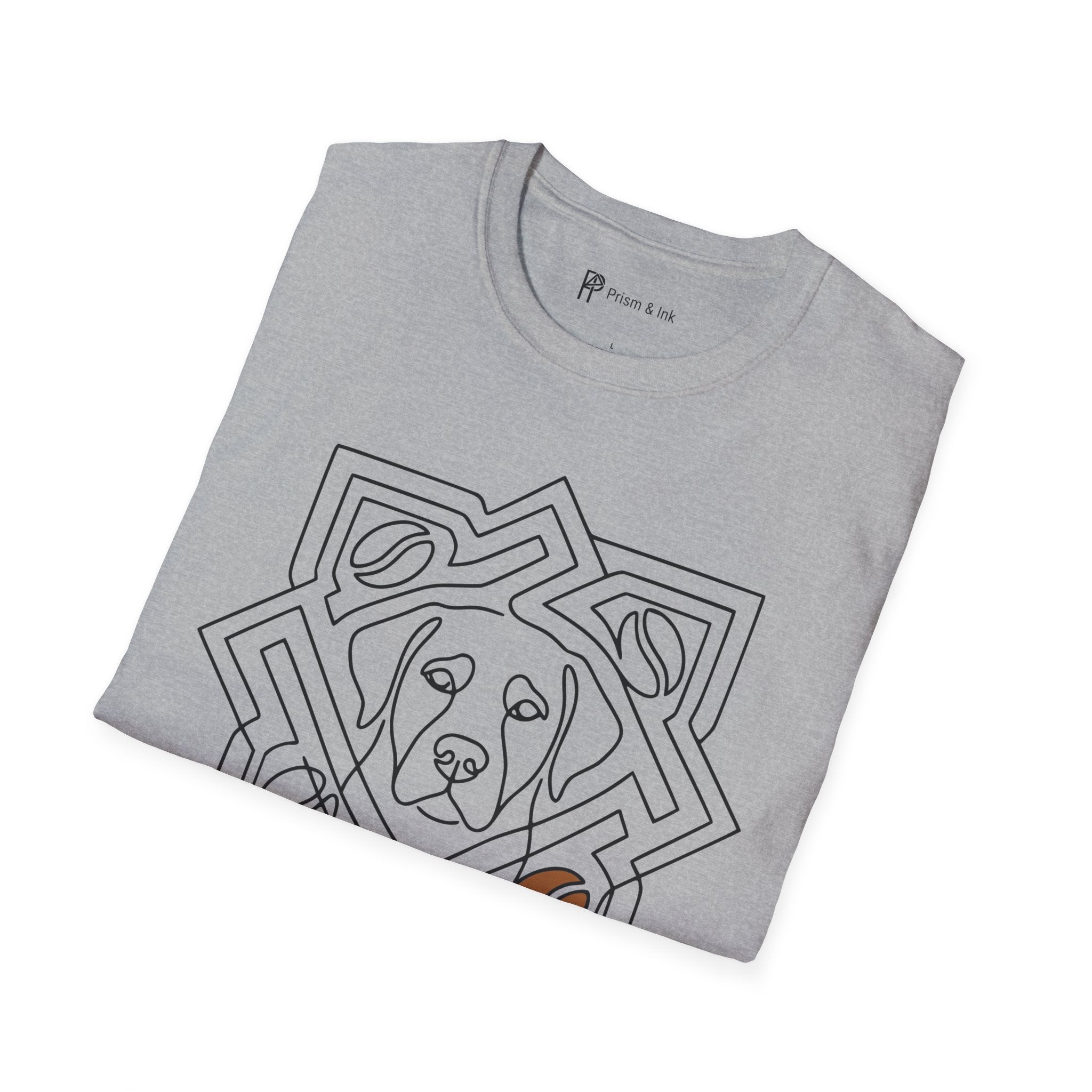 Pattern of Love Minimalist Dog & Coffee Bean T-Shirt
