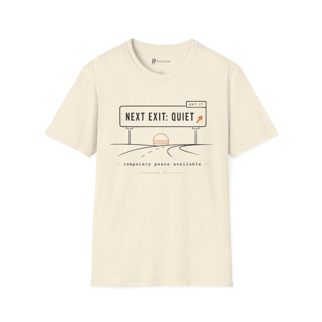 Next Exit Quiet Minimalist Road Trip T-Shirt