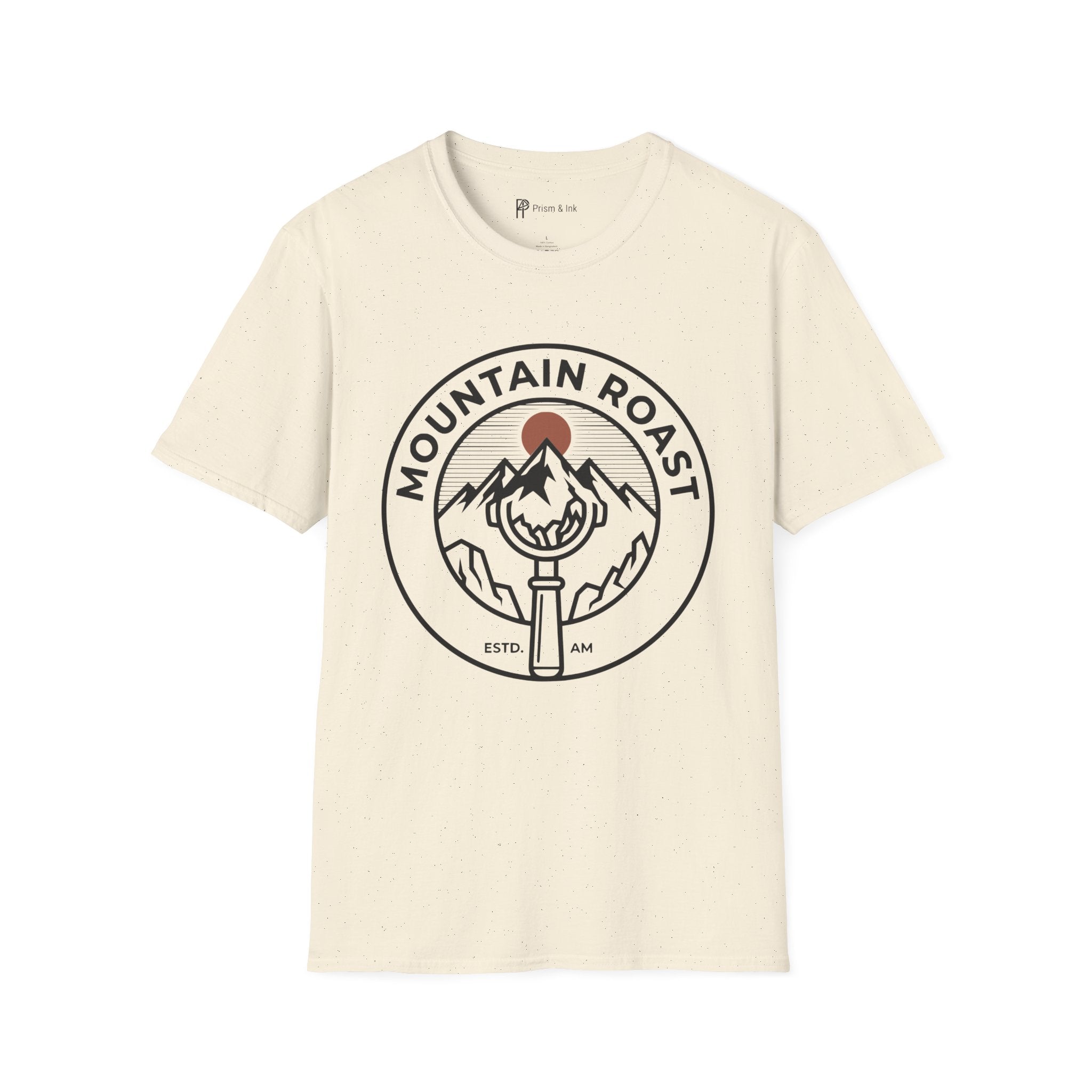 Mountain Roast T-Shirt — Portafilter and Peak Crest Graph