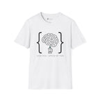 Syntax Error Caffeine Not Found T-Shirt — Minimalist Developer Brain & Coffee Art