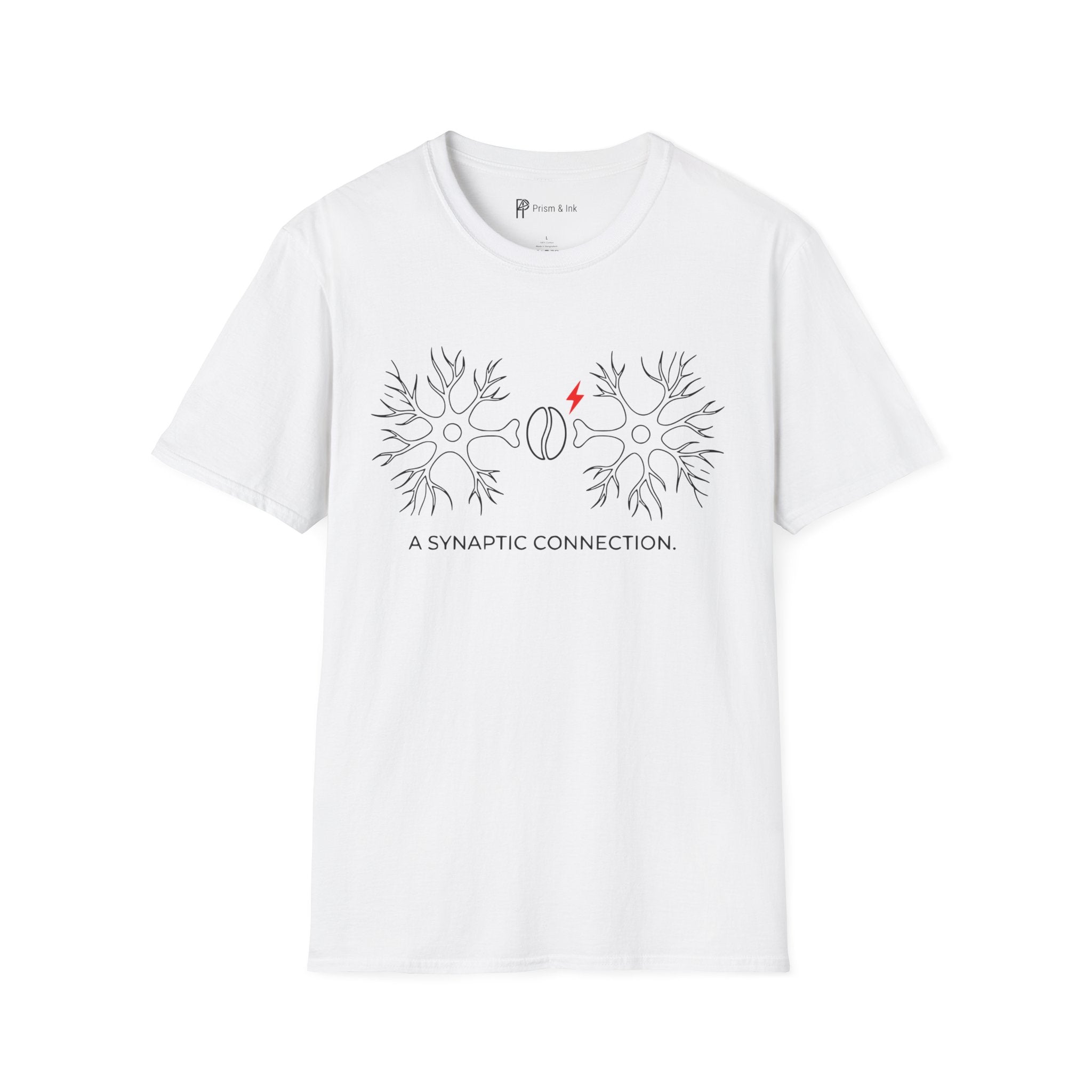 A Synaptic Connection T-Shirt — Neuroscience & Coffee Bean Brain Science Art