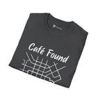Café Found T-Shirt — Urban Map Grid and Cup Graph