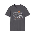 Scenic Route No Small Talk Coffee Roadtrip T-Shirt