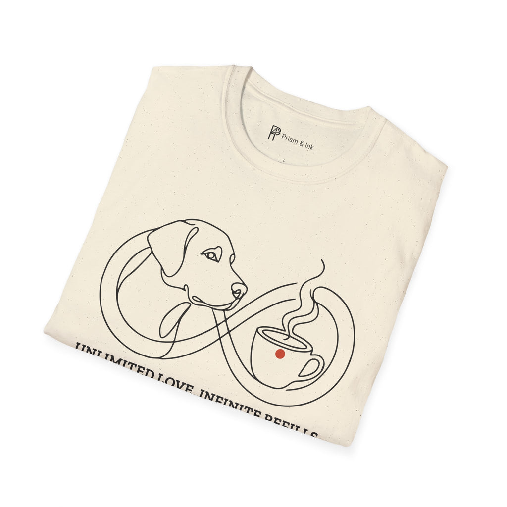 Unlimited Love Infinite Refills Dog Coffee T-Shirt