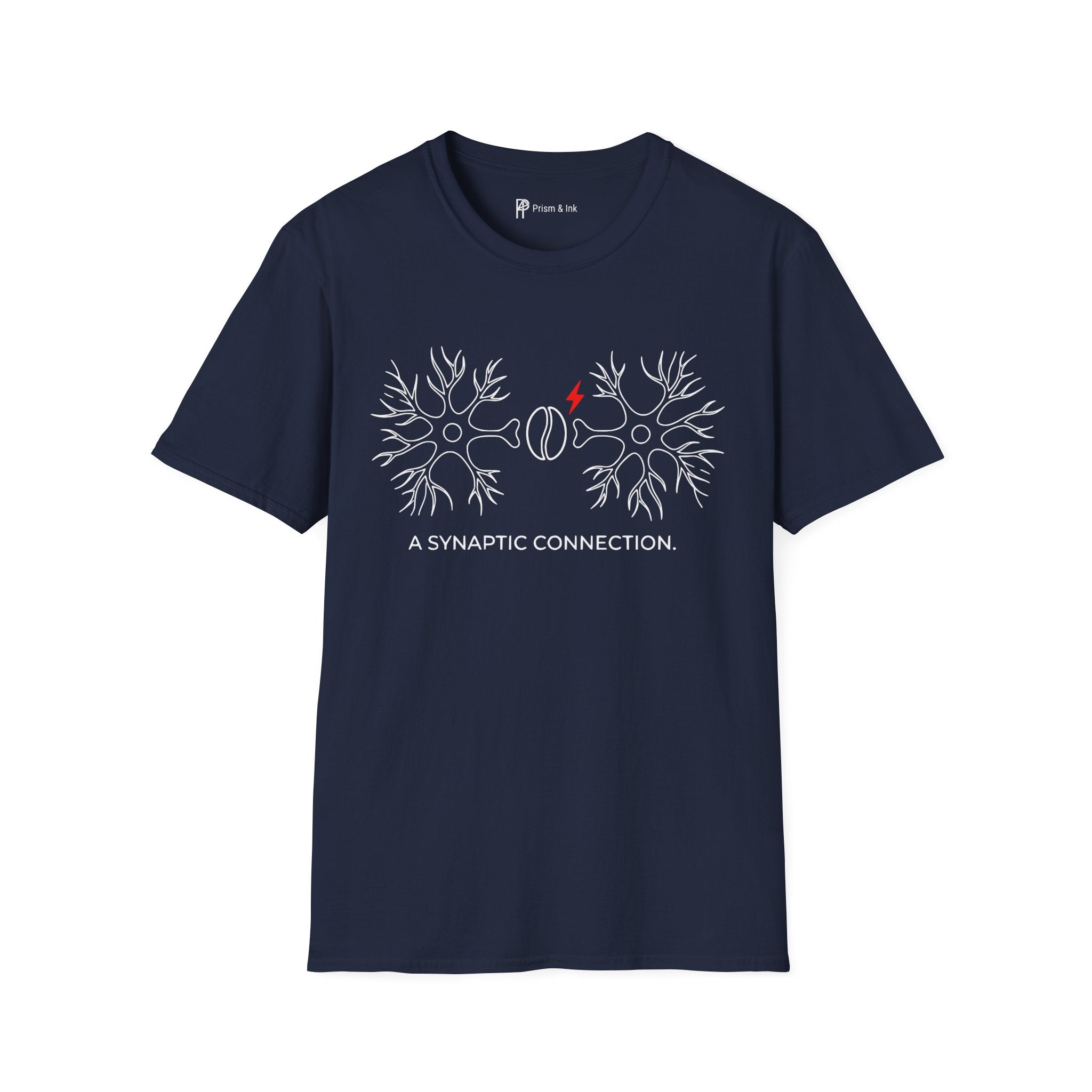 A Synaptic Connection T-Shirt — Neuroscience & Coffee Bean Brain Science Art