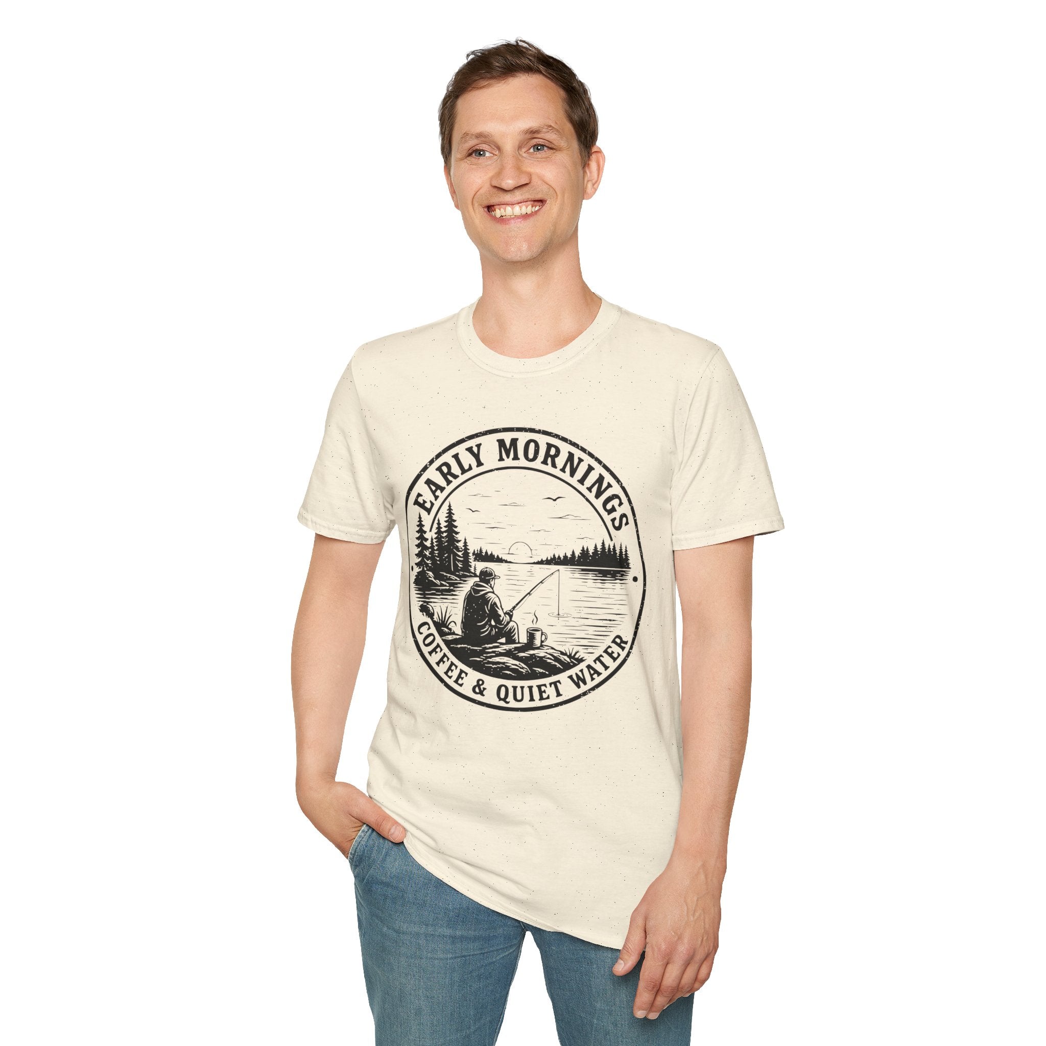 Early Mornings Coffee & Quiet Water T-Shirt