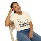 Long Shift Steady Sip Nurse Coffee T-Shirt