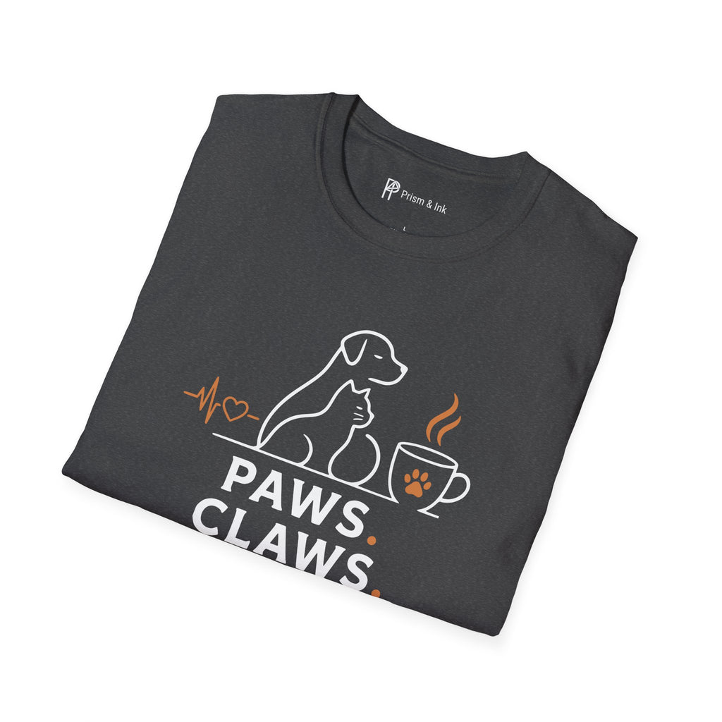 Paws Claws Coffee Pet Lover T-Shirt