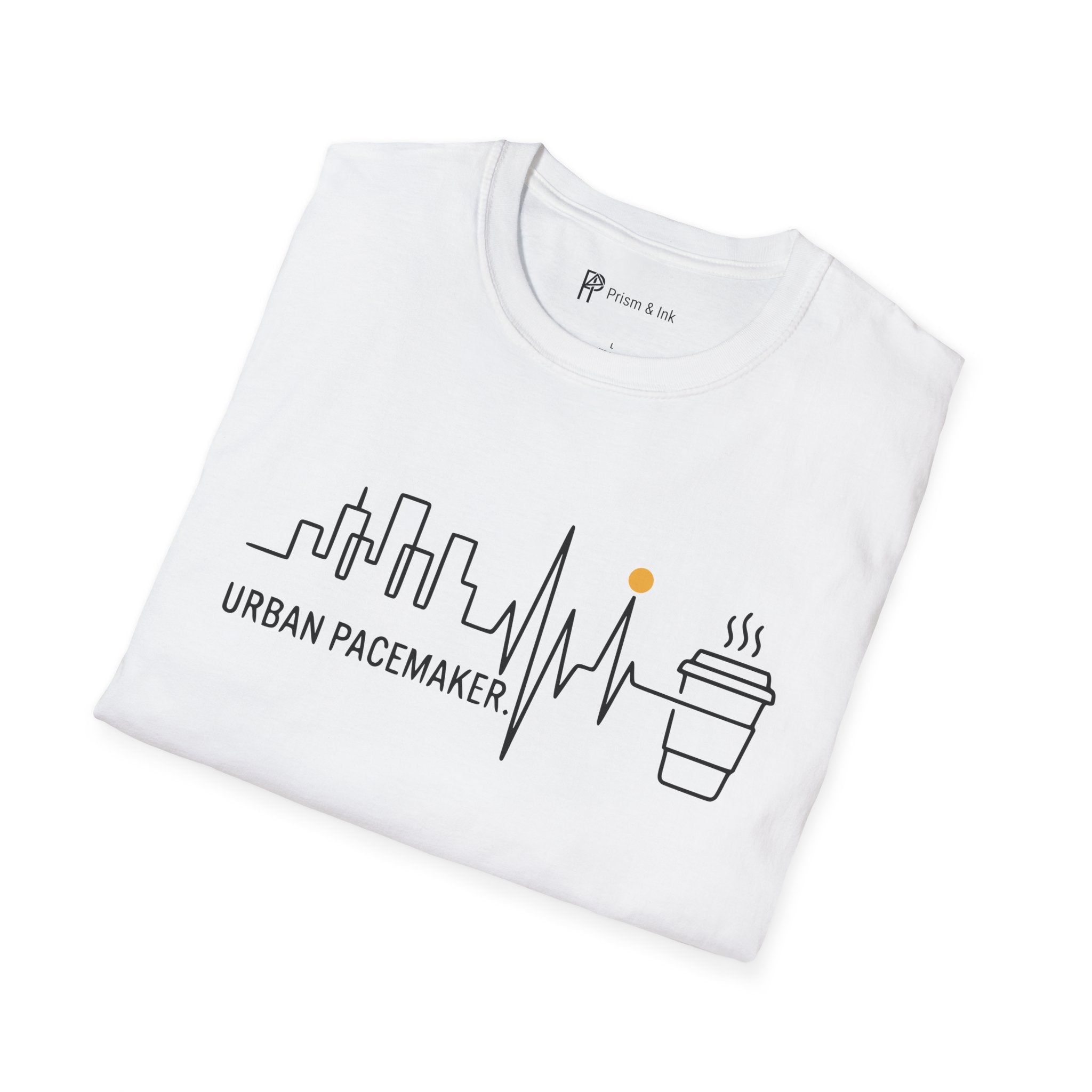 Urban Pacemaker City Skyline Heartbeat Coffee T-Shirt
