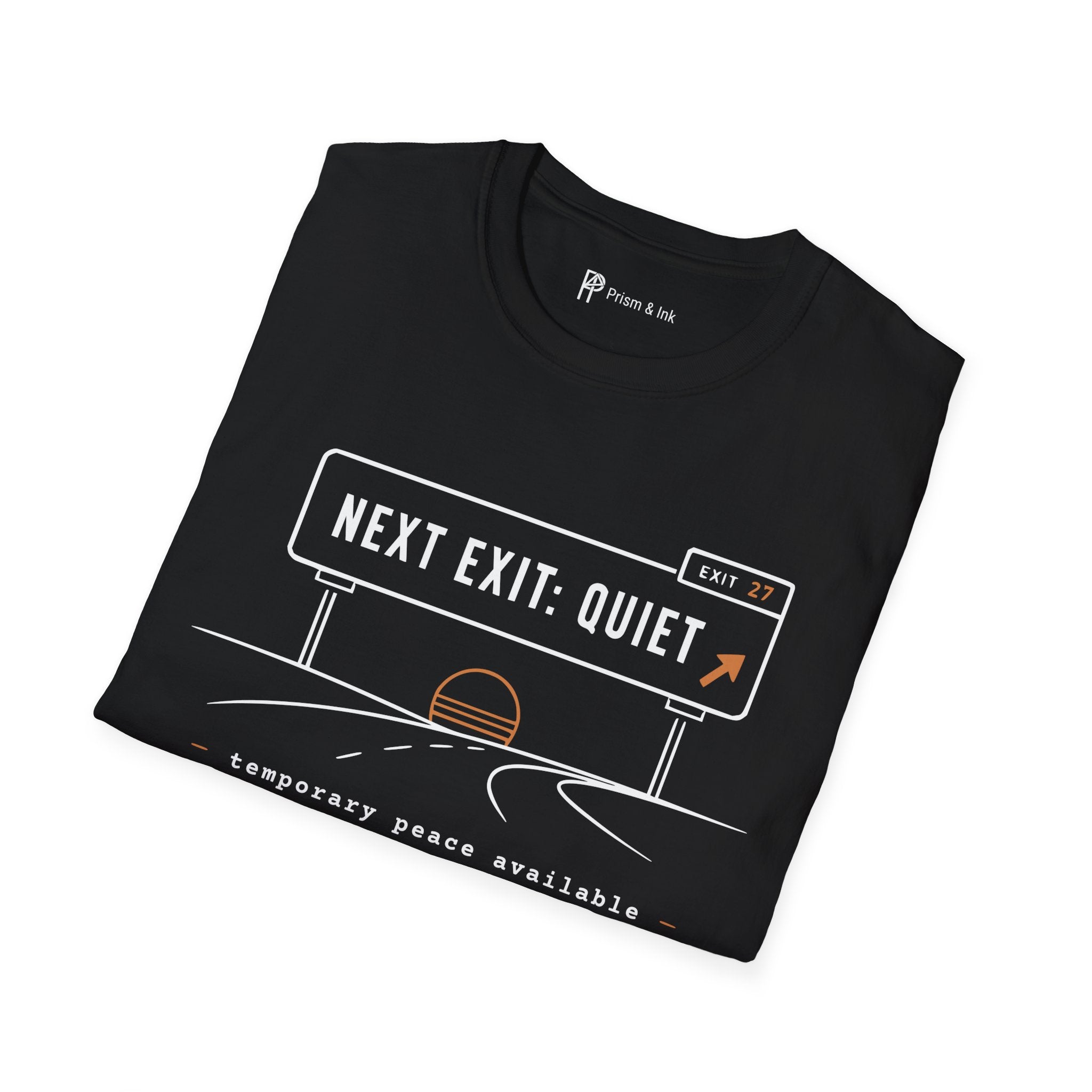 Next Exit Quiet Minimalist Road Trip T-Shirt