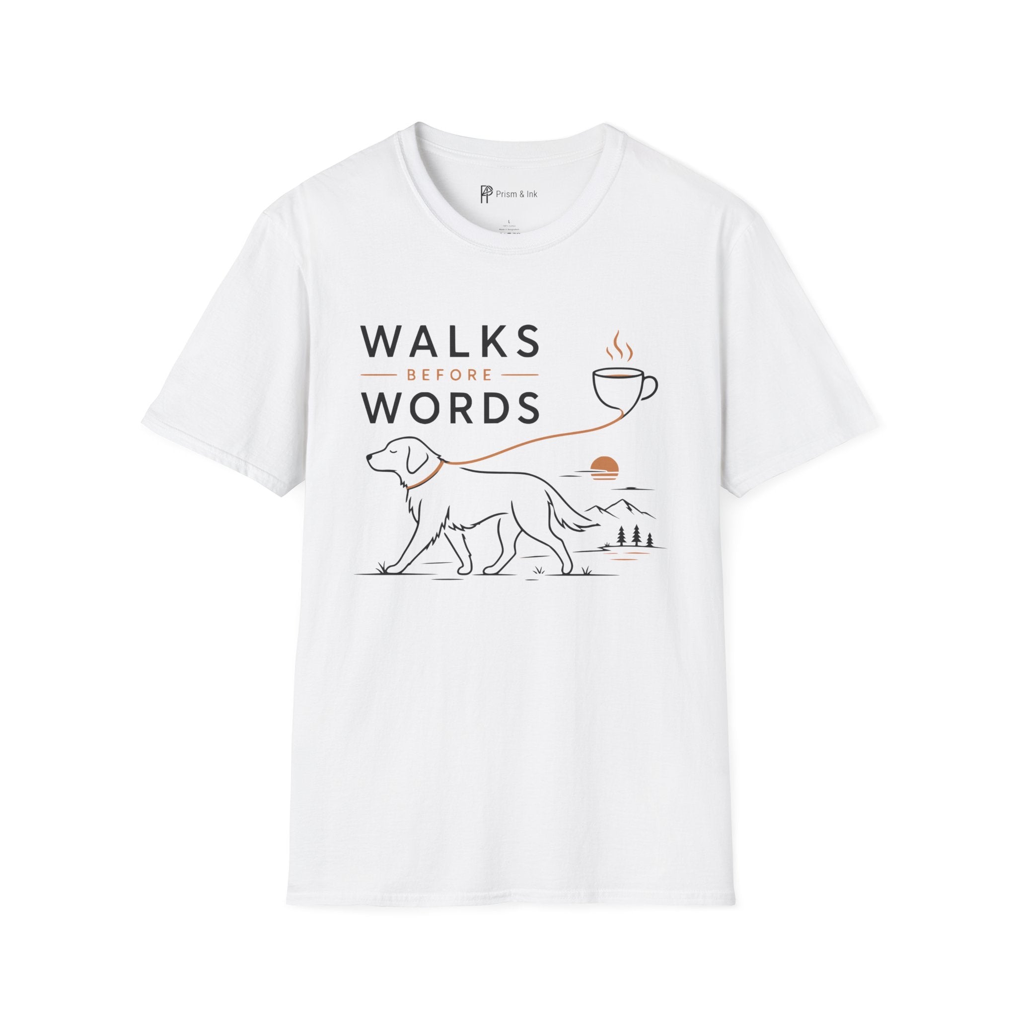 Walks Before Words Dog Coffee T-Shirt