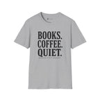 Books Coffee Quiet Minimalist Introvert T-Shirt
