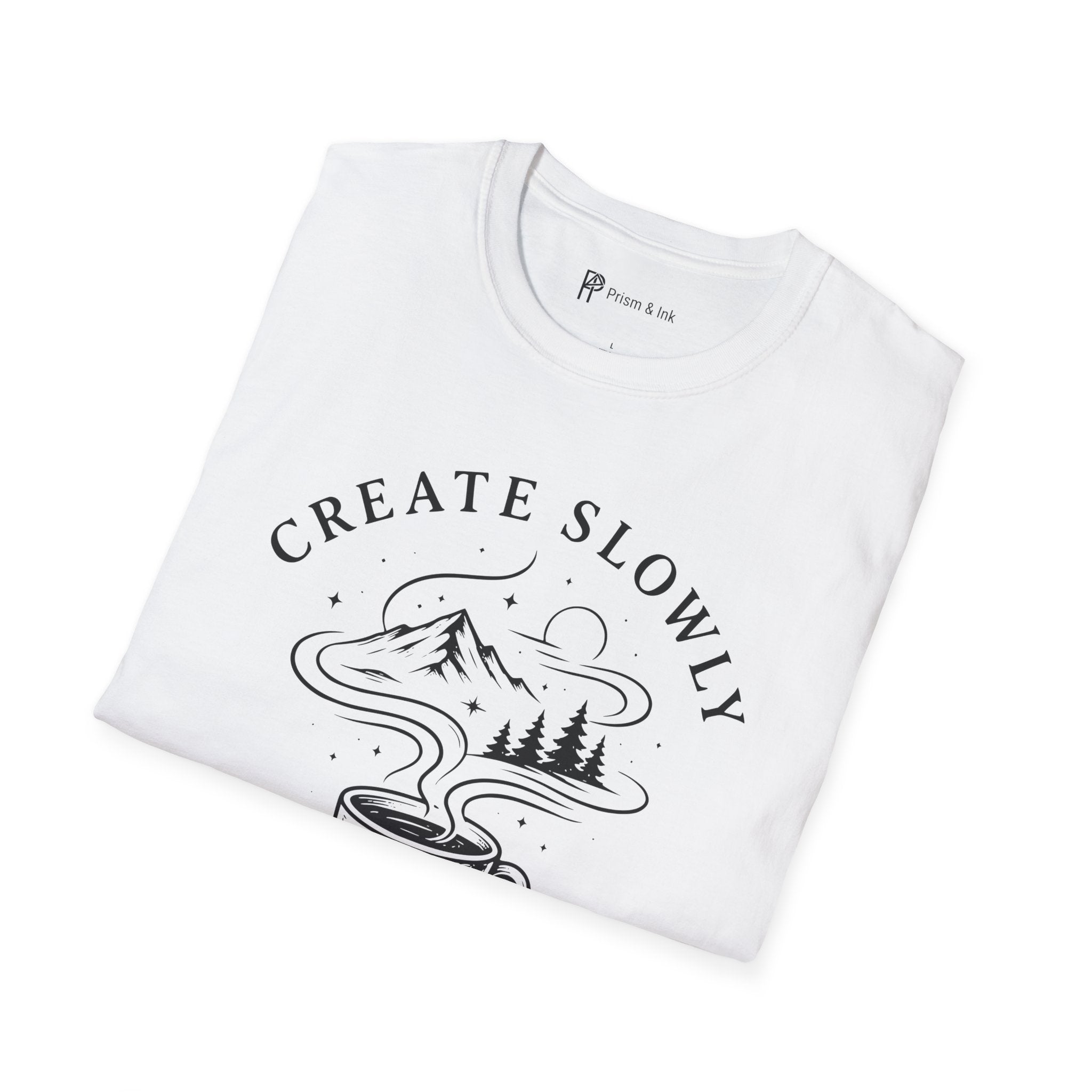 Create Slowly Fueled by Coffee T-Shirt