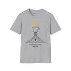 Street Level Brew T-Shirt — Pour-Over Dripper and Crosswalk Silhouette