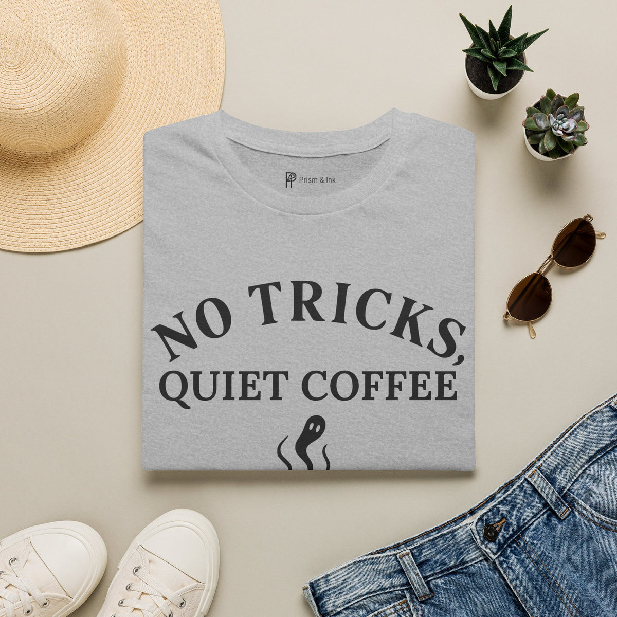 No Tricks Quiet Coffee Halloween T-Shirt